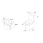 Turkuaz Cerastyle Noura тоалет, Лила внатрешен дел, Ноура Слим УФ капак.