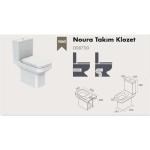 Туркоазен Керастајл Ноура тоалет, резервоар, внатрешно опремање и спор капак.