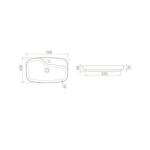 Туркуаз Cerastyle Nova Мијалник за Над Плот 70*43 cm