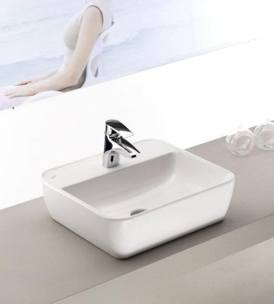 Турквоаз Cerastyle One Плочесто умивалник за маса 46 * 42 см (со дупка)