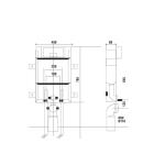 Turkuaz City Rimless Вградена висечка тоалетна са сет за пълнене на резервоара и капак от перла.