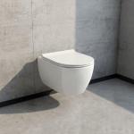 Turkuaz City Rimless Безканален Висечки ВЦ, Gala Slim Бавно Затворање Капак и Вградлив Резервоар Комплет