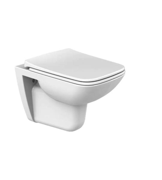 Чиста висечка тоалетна школка и чист капак од тенок ПП софт кој се затвора споро