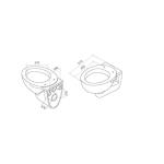 Тиркоаз Лилава Виолетова Тоалетна, Капак, НКП Вграден Резервоар, Мат Копче 4-во