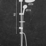 Валтемо Раинмакс Хром Комплет за туширање со прскалка VS-5870