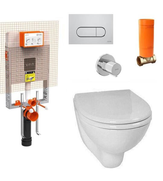 Vitra Arkitekt Висечки тоалет, Полека капак, Вграден резервоар Комплетен сет 800-2027