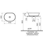 VitrA Geo Oval Посуден Лавабо 55 см Бело 7427B003-0016