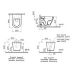 Vitra Integra Bela Kanalna Visečka WC Školjka Kompleten Set so Vgradna Kazanče 800-2027