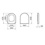 Vitra WC капак Универзален 2 NP Soft-Виз Еко Кли Сок таќ 121-003-909