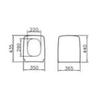 VitrA Metropole Rim-ex Bela Visečka WC Školjka bez Kanala so Bavno Zatvoranje Kapak 7672B003-0559