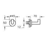 Vitra Minimax Единечен Кука Хром A44787