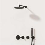 VitrA Origin 1F Рачен Туш Сет Мат Црн A4554336WTC