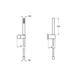 VitrA Origin 1F Рачен Туш Сет Мат Црн A4554336WTC