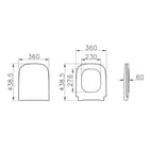 Vitra S20 SmoothFlush Безканален Висечки Тоалет и Без Шум Бавно Капаче