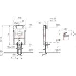VitrA S60 Rim-ex SmoothFlush Бела вешалка без канали, комплетен сет за вграден резервоар 800-2027