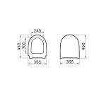 Vitra Sento-Bella Тиштина Бавно Затворање Капак за тоалет 86-003-009