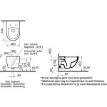 VitrA Sento Rim-ex Бела висечка школка без канали и поклоп со споро затворање 7748B003-0559