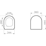 VitrA Центар Кругл Рим-екс Безканален Вештачки Водокотлив Унит 5795L003-0850