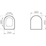 VitrA Zentrum Round Бавно Затворање Тоалетно Седиште Бело 127-003-009