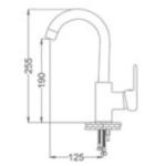 GMS Лебедово Чешма Батерија Врв Црна Хром ZRV301-K